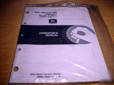 John deere 25S 30S 38B trimmer cutter operator's manual