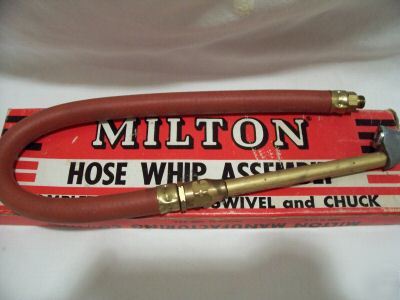 Milton hose whip assembly w/ full swivel & dual chuck