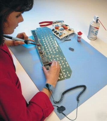 Wearwell stat-free worksurface mat