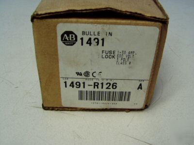 New (2) allen bradley fuse block m/n: 1491-R126 - in box