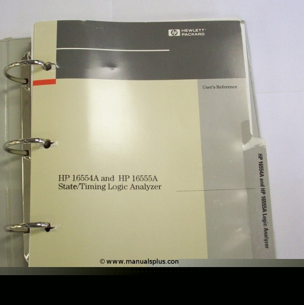 Hp 16554A / 16555A logic analyzer users reference