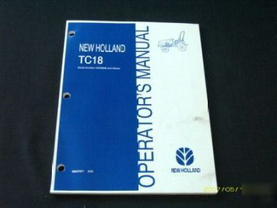 New holland TC18 compact tractor operators manual 2