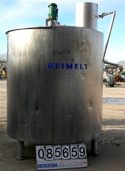 Used: reimelt kettle, 900 gallon, 304 stainless steel,