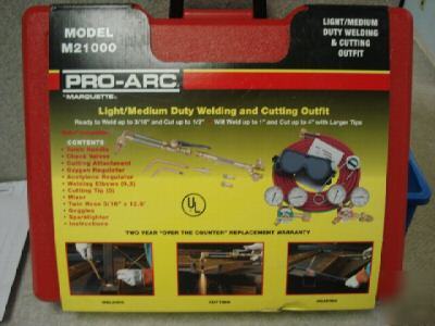 Welding and cutting outfit, light/medium duty