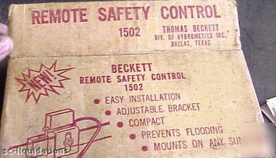 Beckett remote safety control #1502 for sump pumps