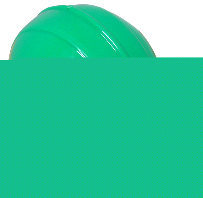 Construction green hard hat plastic helmet safety