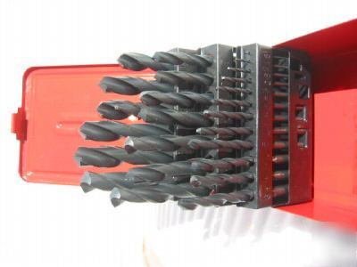 1 - 13MM 25 pcs hss metric jobber drill set black oxide