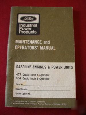 Ford manuals for 477 / 534 gas engines & power units