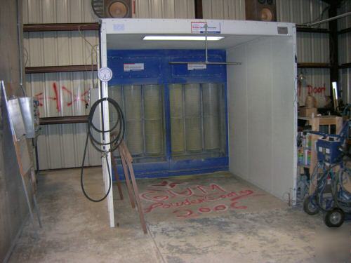 New cartridge style powder booth w/vacuum unit, near 