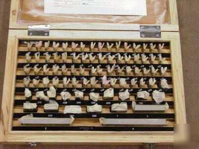 New rectangular gage block set w. certs grade 3 81PC - 