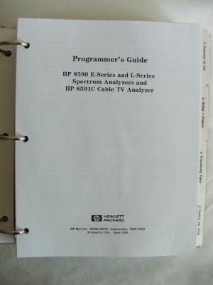Hp 8590, 8591C analyzer programmers guide -oem 