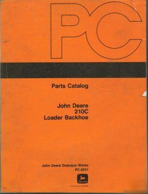 John deere 210C loader backhoe parts manual