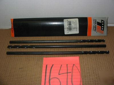 Triumph high speed steel drill bits extra length 3/8