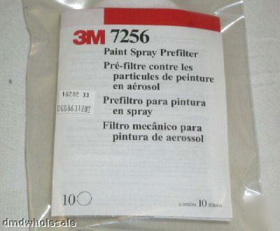 Lot of 20 nip 3M paint spray respirator prefilters 7256
