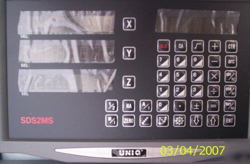 New uniq 3 axis digital readout milling system - dro