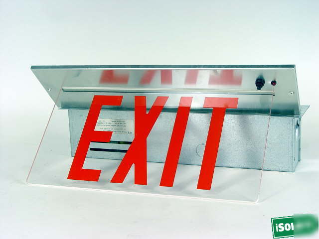Set 3 emergency red led exit lights ceiling mount 