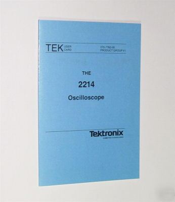 Tektronix tek 2214 original operators guide booklet