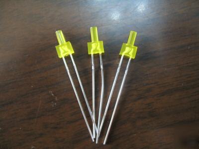100PCS of 2MM tower type yellow diffused leds 