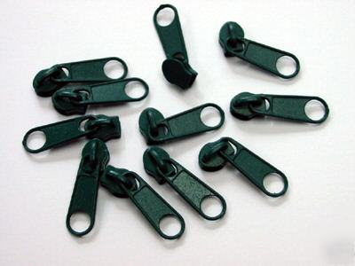 #3 nylon coil zipper sliders long (869) dark green 100