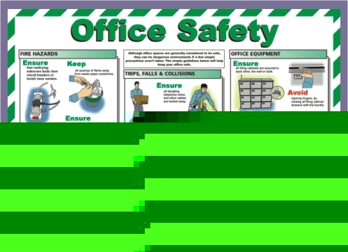 50CM x 42CMS office safety laminated poster (A580)