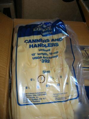 Ansell edmont canners & handlers latex gloves 