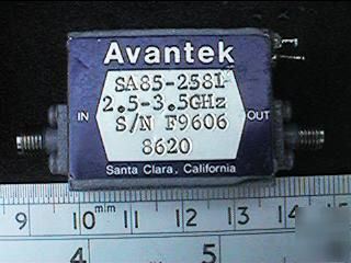 Avantek SA85-2581 amplifier 1.5 - 4.3 ghz 27DB gain sma