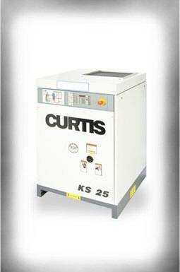 Curtis 5 hp rotary screw air compressor w/ enclosure