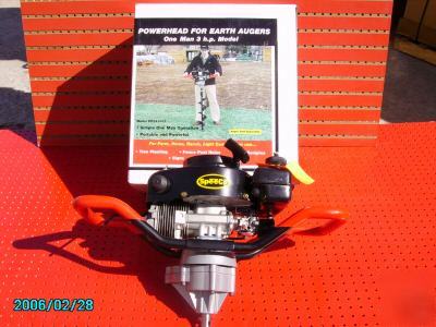 Gas powered post hole digger 3 hp speeco 