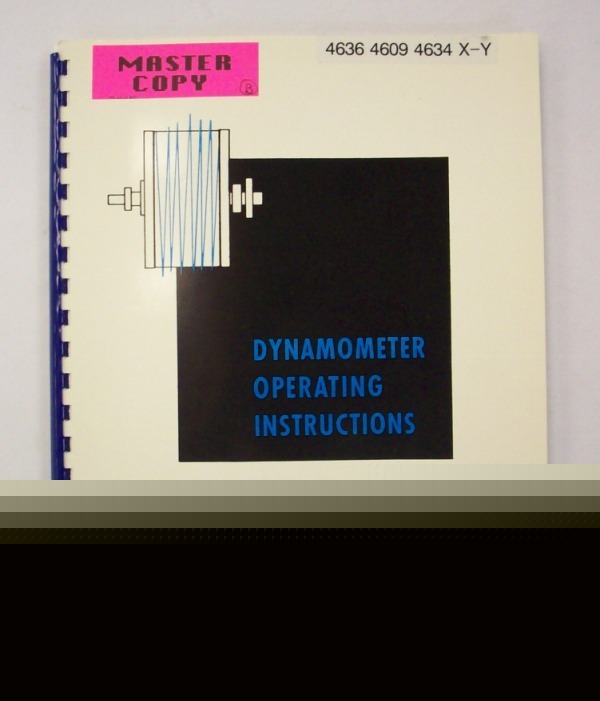 Magtrol 4636/4609/4634X-y dynamometer op manual $5 ship