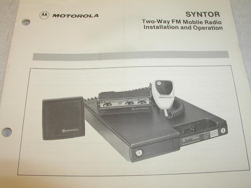 Motorola syntor install & oper ref manual 68P81110E48-a