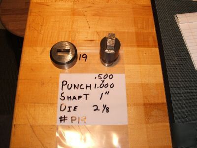 Punches + dies di acro diacro/ weidemann /roper whitney