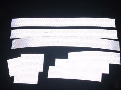 Safety reflective adhesive tape 9 assorted pc's white