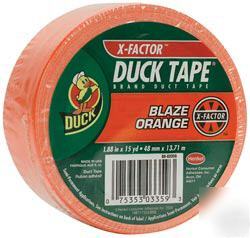 New blaze orange colored duck tape 15 yd duct