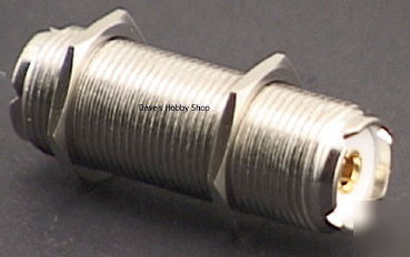Coax adapter uhf long double female 2 inch