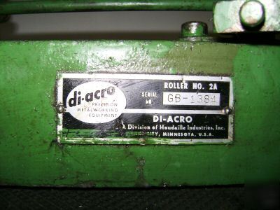 Diacro di-acro 12 slip roll rolls roller machine