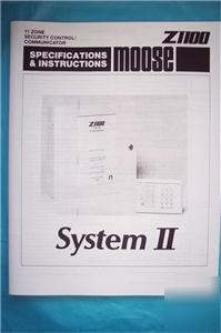 Moose installation programming Z1100 2 security alarm