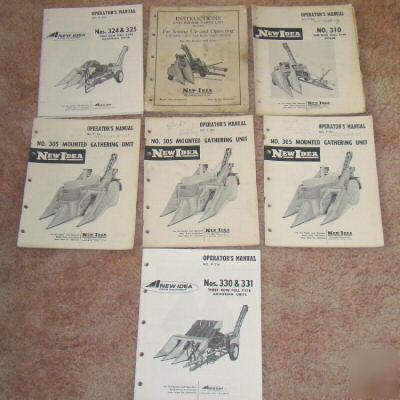 New lot of idea corn picker husking sheller manuals