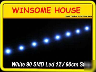 *brightest* 12V white 90 led flexible car smd led strip